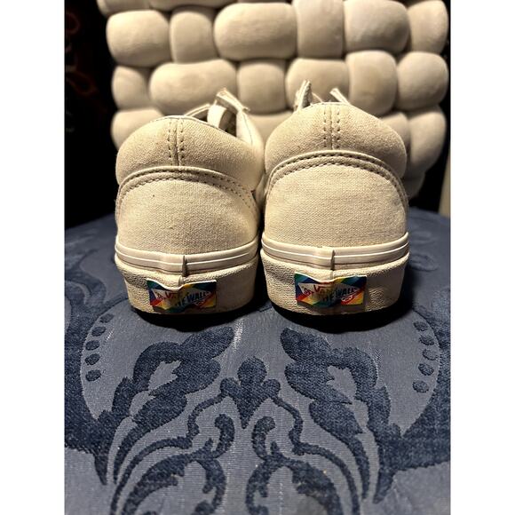 Vans Rainbow Pride White Canvas Skate Sneakers size 6/EU 37 - Picture 4 of 6